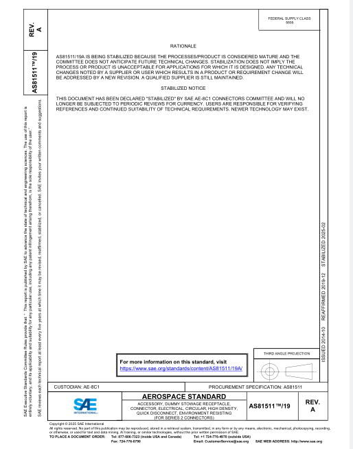 SAE AS81511-19A PDF 2025