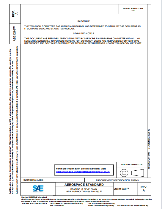 SAE AS 21240A PDF 2025