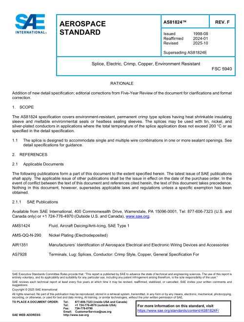 SAE AS81824F PDF 2025