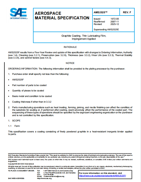 SAE AMS 2525F PDF 2025