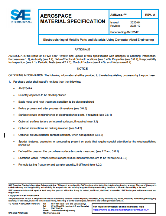 SAE AMS 2547A PDF 2025 SAE AMS 2547A PDF 2025