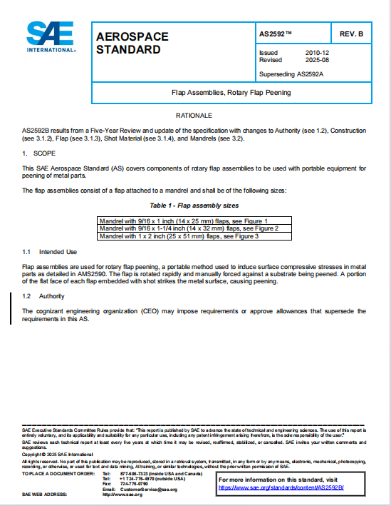 SAE AS 2592B PDF 2025 SAE AS 2592B PDF 2025