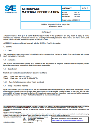 SAE AMS2641D PDF 2025