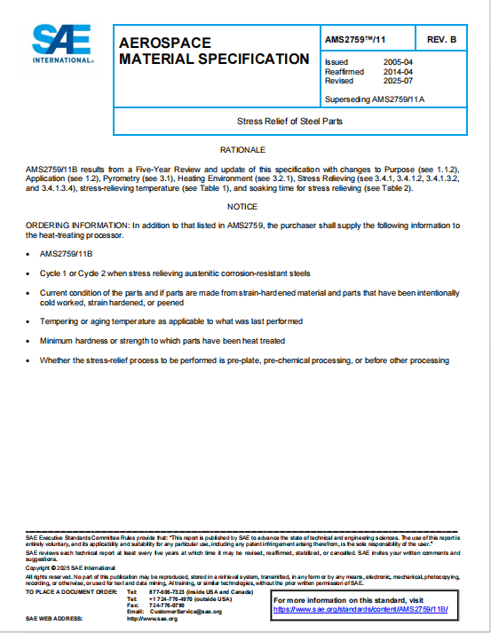 SAE AMS 2759-11B PDF 2025