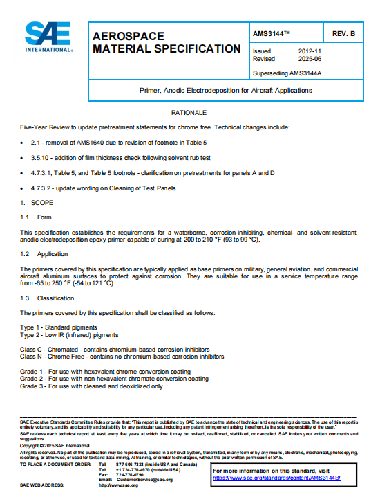 SAE AMS 3144B PDF 2025