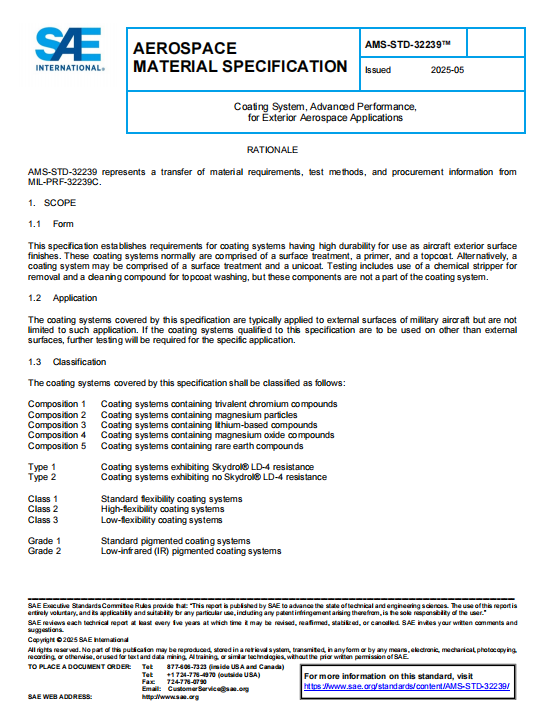 SAE AMS-STD-32239 PDF 2025