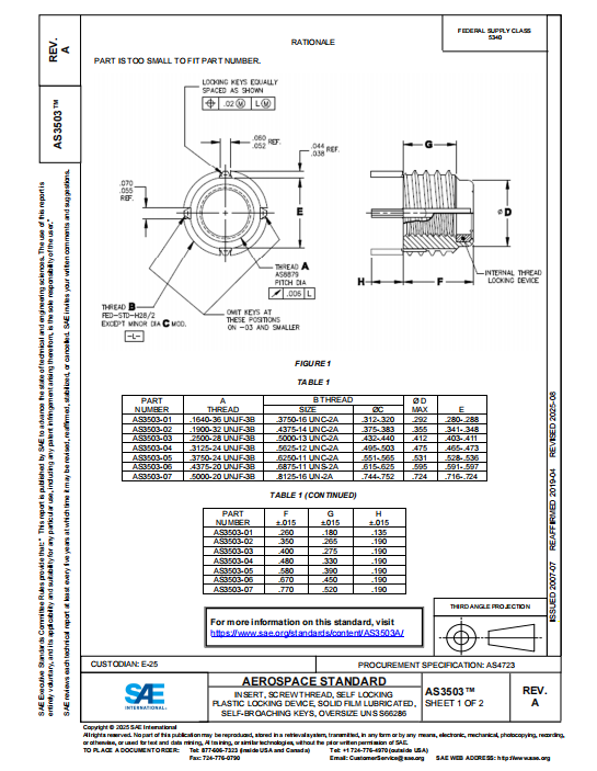 SAE AS3503A PDF 2025 SAE AS3503A PDF 2025