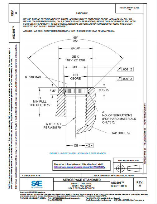SAE AS3508A 2026 PDF