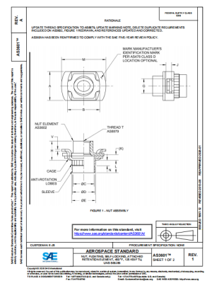 SAE AS3601A 2026 PDF