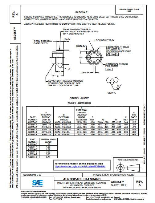 SAE AS3654A 2026 PDF