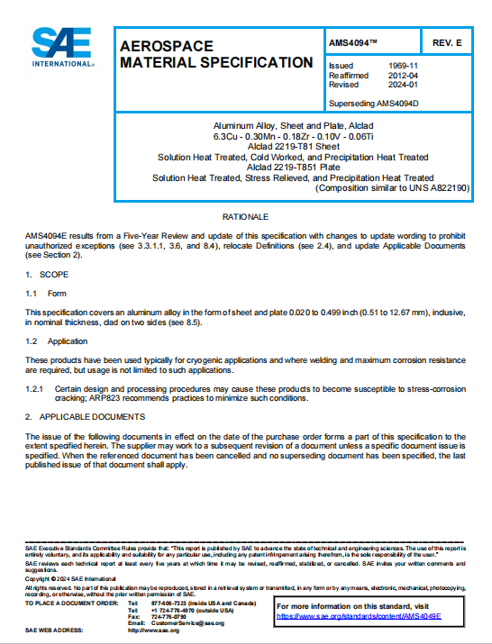 SAE AMS 4090H PDF 2025