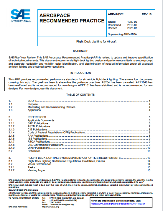 SAE ARP 4103B PDF 2025