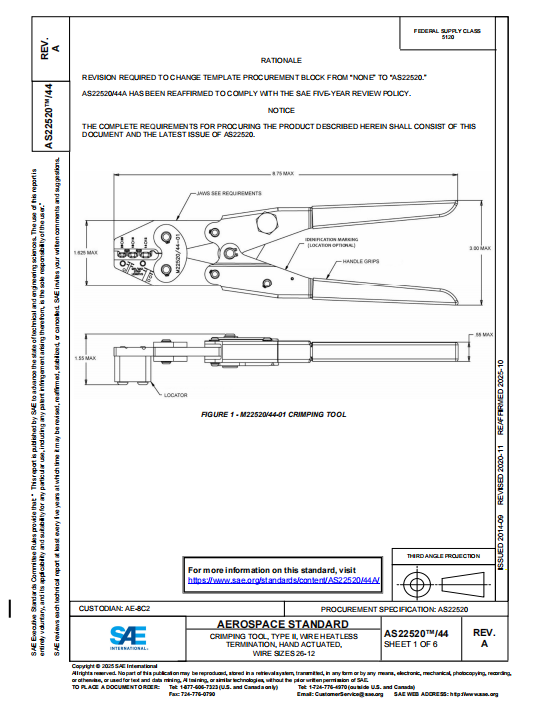 SAE AS 22520-44A PDF 2025