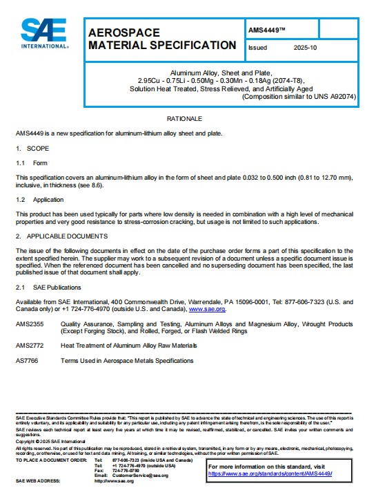SAE AMS 4449 PDF 2025 SAE AMS 4449 PDF 2025