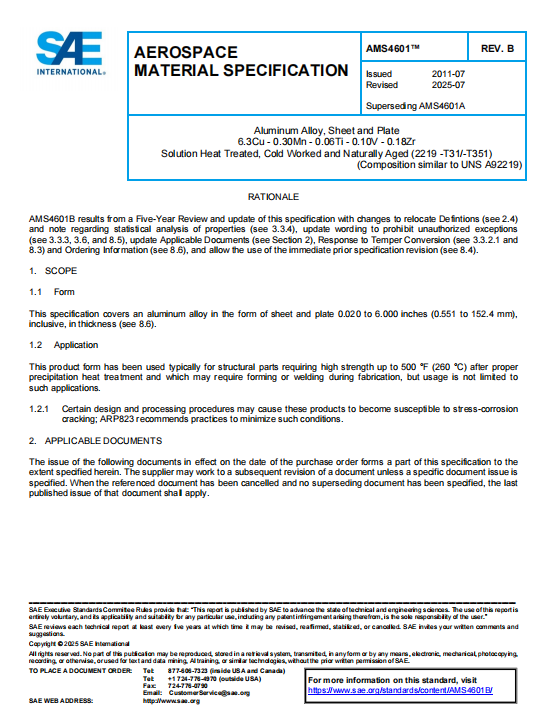SAE AMS 4601B PDF 2025 SAE AMS 4601B PDF 2025