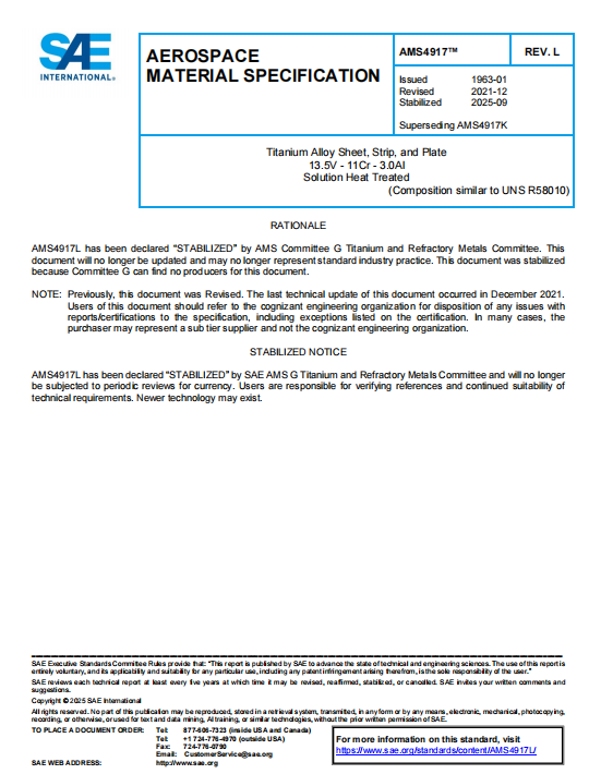 SAE AMS 4917L PDF 2025