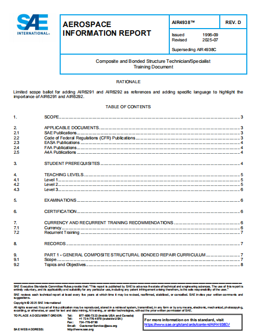 SAE AIR 4938D PDF 2025