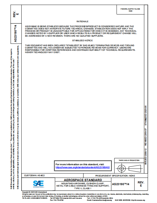 SAE AS 23190-4E PDF 2025
