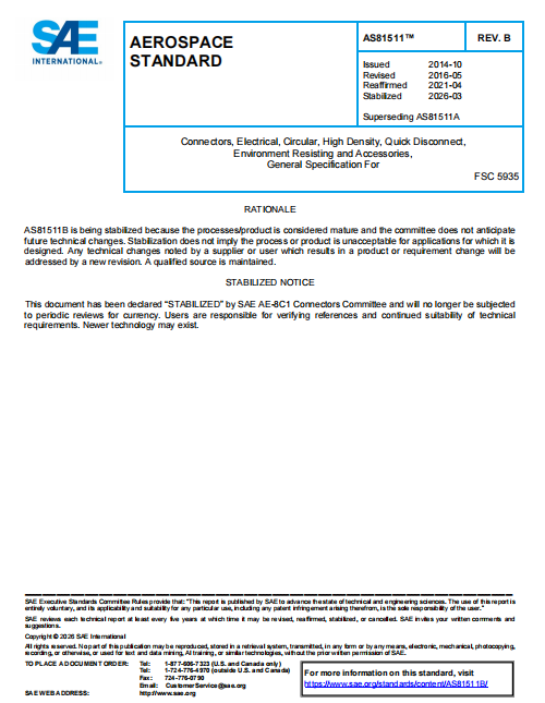 SAE AS81511B PDF 2026