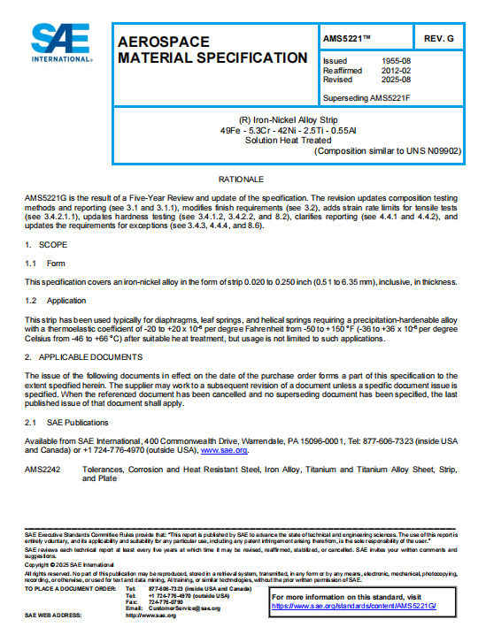 SAE AMS 5221G PDF 2025