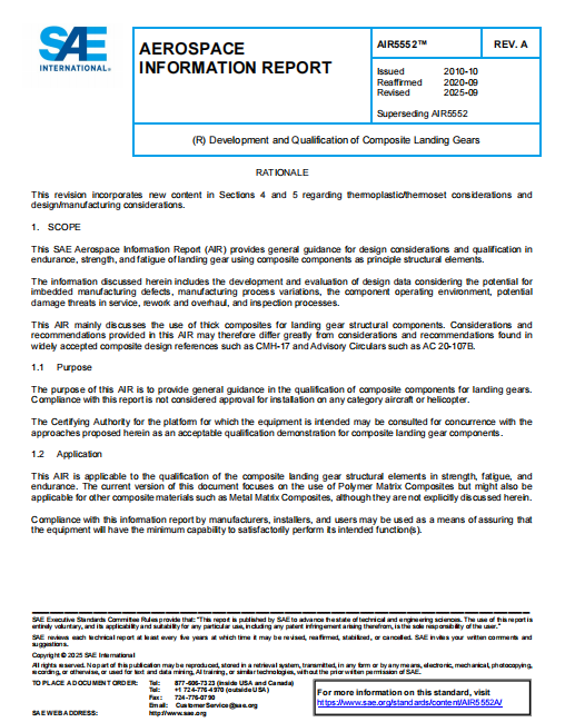 SAE AIR 5552A PDF 2025