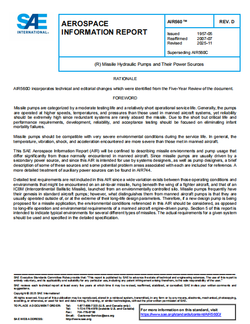 SAE AIR 560D PDF 2025
