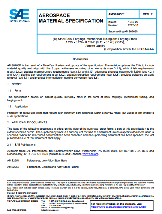 SAE AMS 6263P PDF 2025