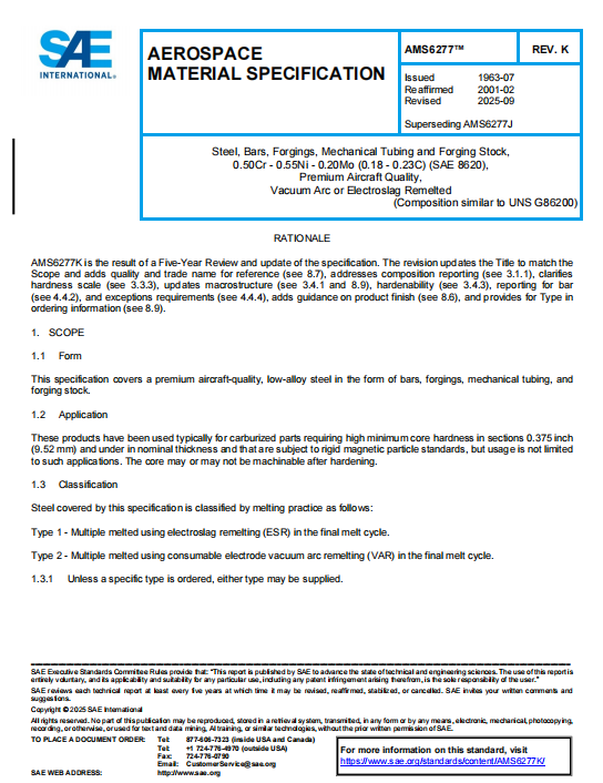 SAE AMS 6277K PDF 2025 SAE AMS 6277K PDF 2025