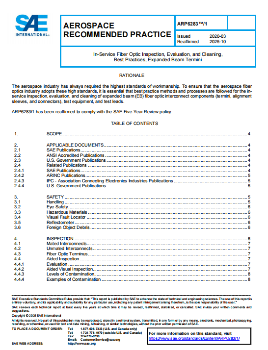 SAE ARP 6283-1 PDF 2025