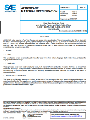 SAE AMS 6370S PDF 2025