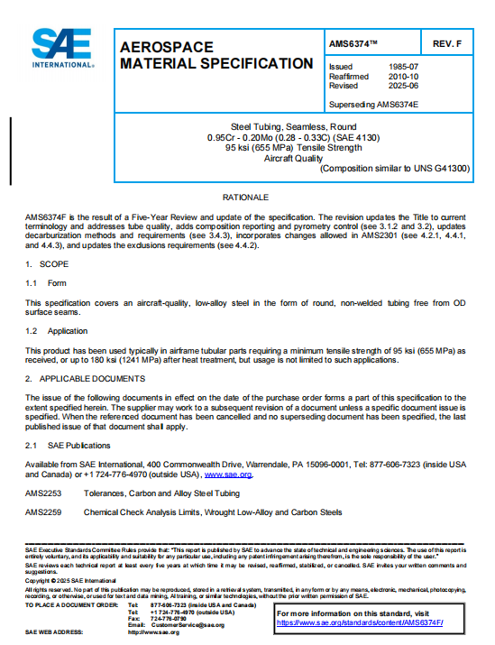 SAE AMS 6374F PDF 2025 SAE AMS 6374F PDF 2025