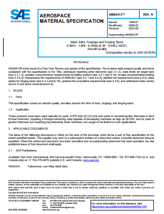 SAE AMS 6412R PDF 2025