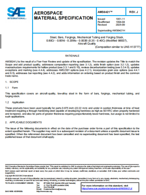 SAE AMS 6421J PDF 2025