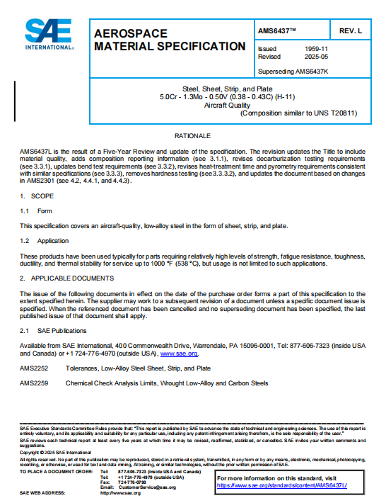SAE AMS 6437L PDF 2025