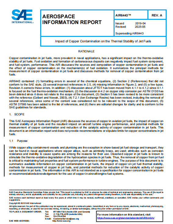 SAE AIR 6443A PDF 2025 SAE AIR 6443A PDF 2025