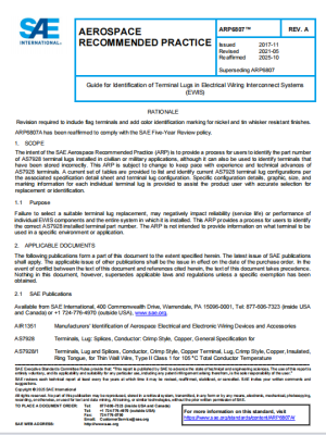 SAE ARP6807A PDF 2025
