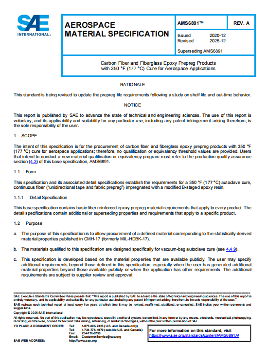 SAE AMS 6891A PDF 2025
