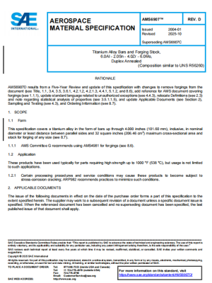 SAE AMS 6907D PDF 2025
