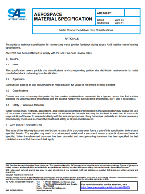 SAE AMS7025 PDF 2025