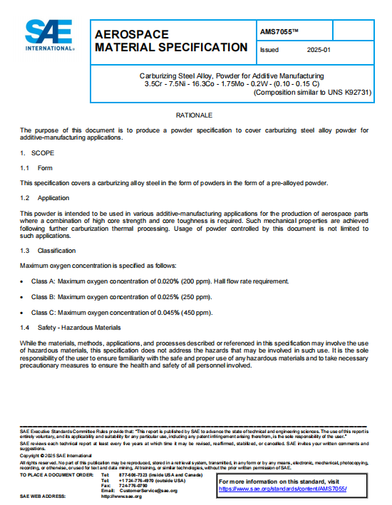 SAE AMS 7055 PDF 2025