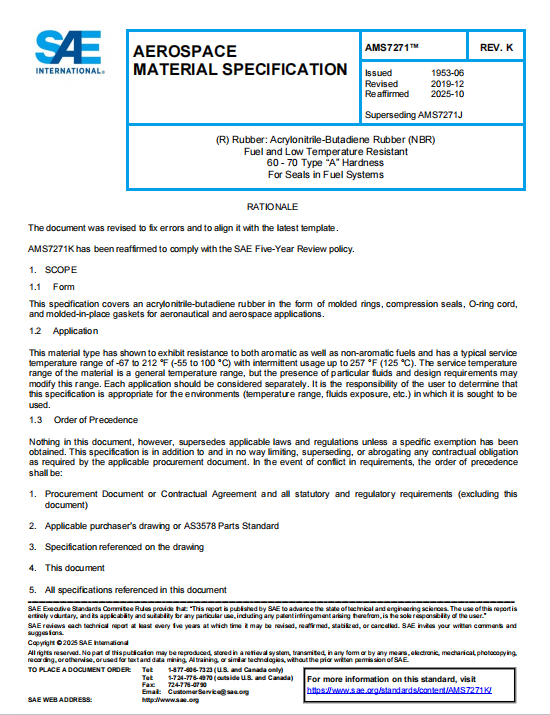 SAE AMS 7271K PDF 2025
