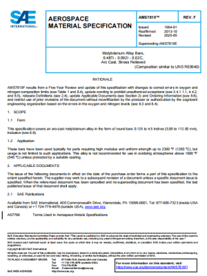 SAE AMS 7819F PDF 2025