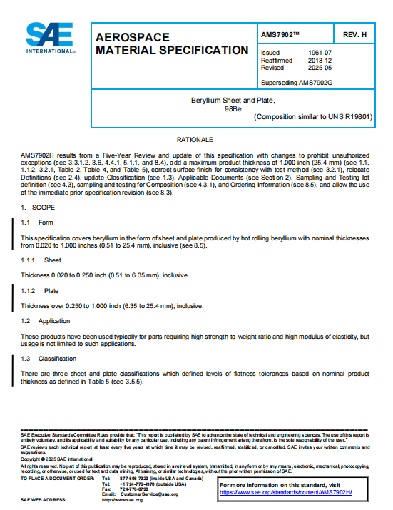 SAE AMS 7902H PDF 2025