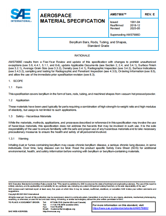 SAE AMS 7906E PDF 2025