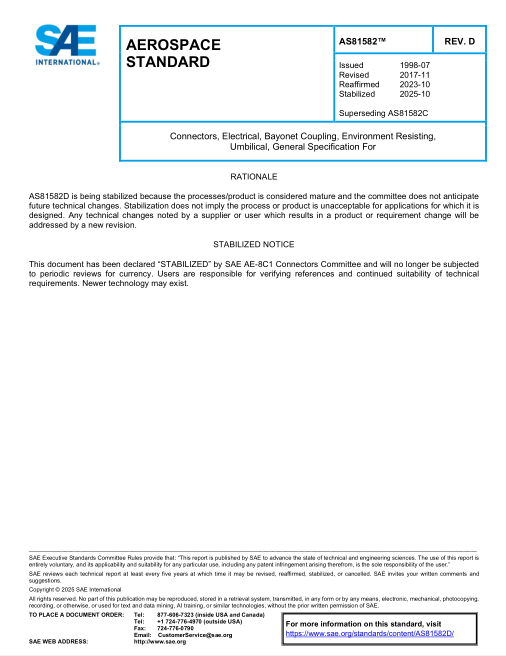 SAE AS81582D PDF 2025