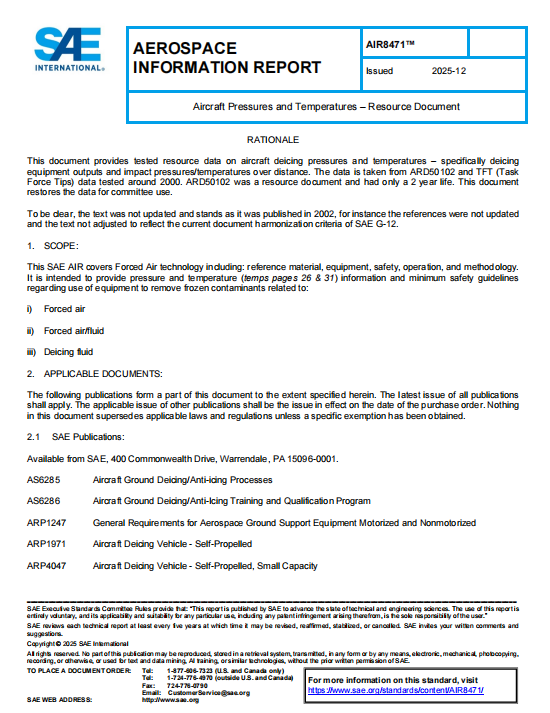 SAE AIR 8471 PDF 2025