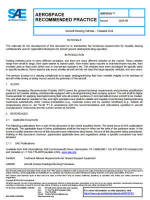 SAE ARP 8701 PDF 2025